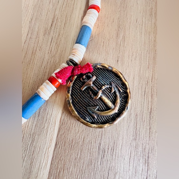 NIB GUCCI Beaded Anchor Necklace Authentic With Pouch Gift Box $970 - Picture 4 of 11